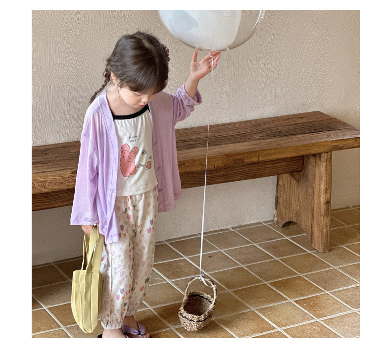 Детски панталони Момичета Летни ежедневни панталони Тънки детски дрехи Универсални панталони с фенери Бебе 2024 Свободни модни сладки