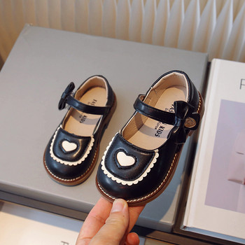 Δερμάτινα παπούτσια για κορίτσια Βρετανίας στυλ που ταιριάζουν με δαντέλα Παιδικά καθημερινά παπούτσια Φιόγκος 2023 Απλά αντιολισθητικά παιδικά παπούτσια Drop Shipping PU