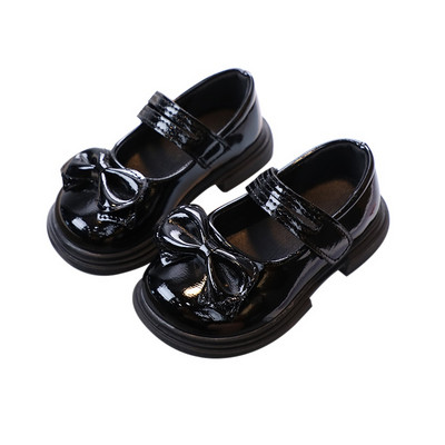 Кожени обувки за момичета Пролетни детски момичета Ежедневни сладки ретро панделки Дишащ дизайн Меко дъно Неплъзгащи се обувки на принцеса