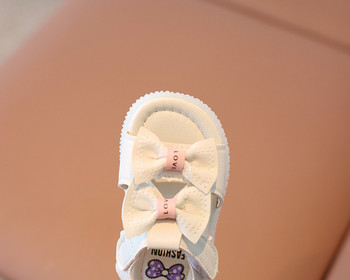 Βρεφικά πέδιλα καλοκαιρινού κορεατικού στυλ Kawaii παπιγιόν για κορίτσια Παπούτσια για νήπια Μαλακή αντιολισθητική σόλα Βρεφικά παπούτσια 1 έτους First Walkers