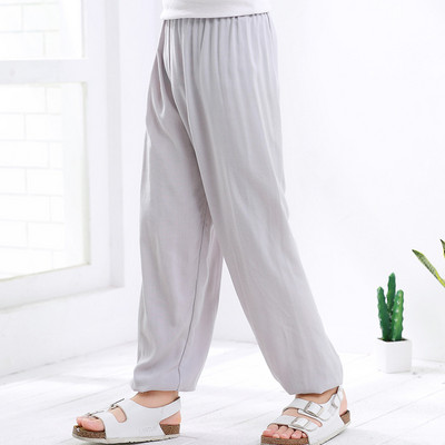 2-10 години Домашни Детски дрехи Пролет Лято Mosquito Бебешки момчета Момичета Спортни панталони Детски едноцветни широки памучни пижамни панталони