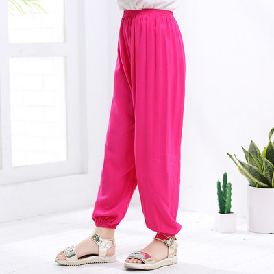 2-10 години Домашни Детски дрехи Пролет Лято Mosquito Бебешки момчета Момичета Спортни панталони Детски едноцветни широки памучни пижамни панталони