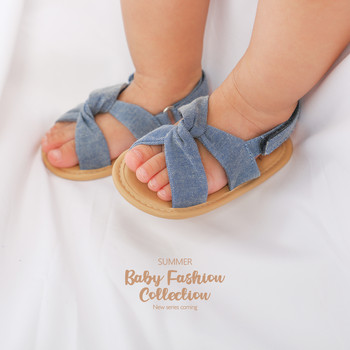 Καλοκαιρινό νεογέννητο κοριτσάκι σανδάλια παπούτσια Απλό στυλ μονόχρωμο μαλακό πάτο Παπούτσια εξωτερικού χώρου