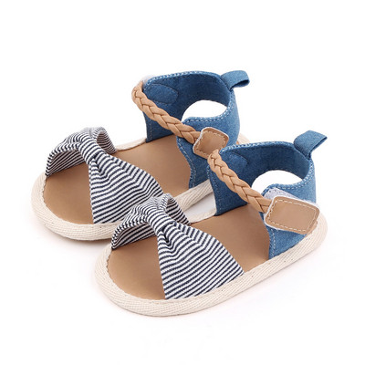 Бебешки обувки за момичета с меко дъно с панделка, нехлъзгащи се предходни обувки за момичета, бебешки сандали, бебешки сандали за новородени обувки zapatos bebe