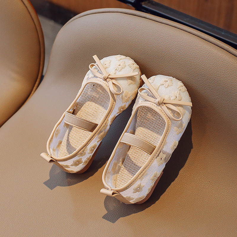 Обувки за момичета, модни дантелени обувки, нови китайски ретро детски обувки 2023, нови летни обувки за принцеса, бродерия, дамски обувки, елегантни ленени обувки