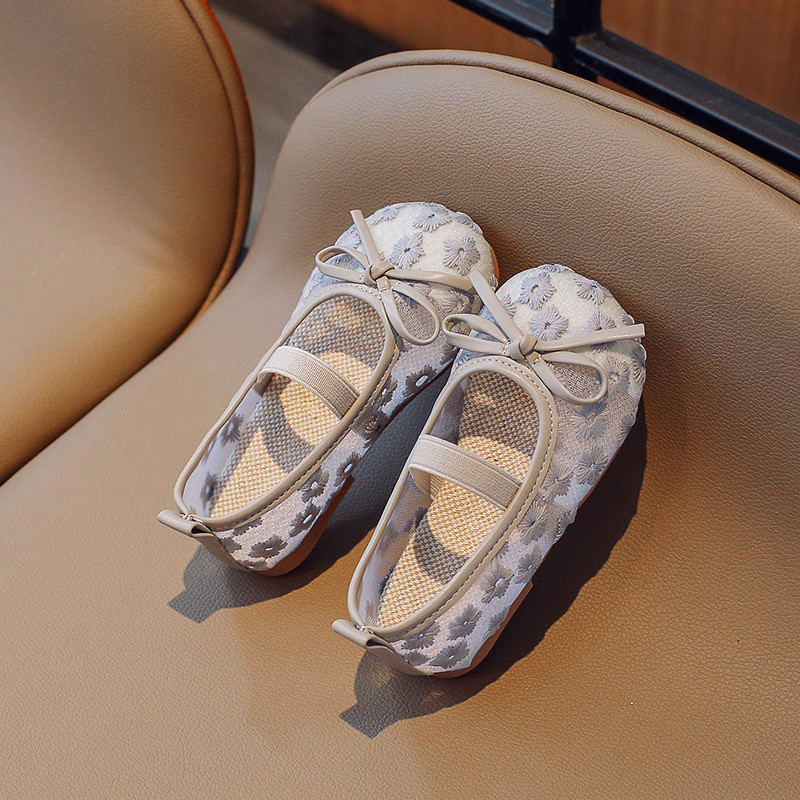 Обувки за момичета, модни дантелени обувки, нови китайски ретро детски обувки 2023, нови летни обувки за принцеса, бродерия, дамски обувки, елегантни ленени обувки