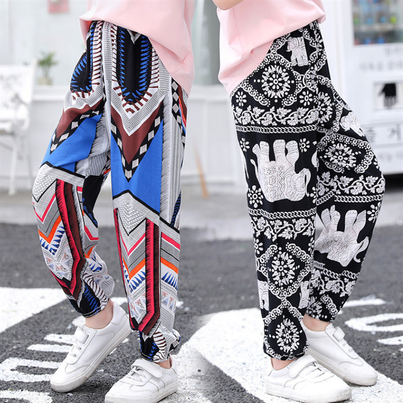 Уличен клин за момичета Момче Свободни панталони Детски широки панталони Детски летни дрехи Панталони с фенери за тийнейджъри Клинове