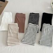 Baba Egyszerű, tömör leggings lányok csíkos vékony nadrágok gyerekek pamut rugalmasság vékony nadrágok újszülött fiú sztreccs nadrágok