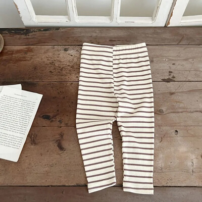 Baba Egyszerű, tömör leggings lányok csíkos vékony nadrágok gyerekek pamut rugalmasság vékony nadrágok újszülött fiú sztreccs nadrágok