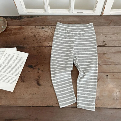 Baba Egyszerű, tömör leggings lányok csíkos vékony nadrágok gyerekek pamut rugalmasság vékony nadrágok újszülött fiú sztreccs nadrágok