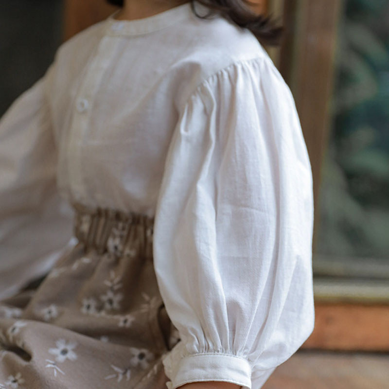 Риза за момичета Ежедневна дишаща горна риза 2021 Пролет Лято Нови детски дрехи Бебешки детски дрехи Жилетки