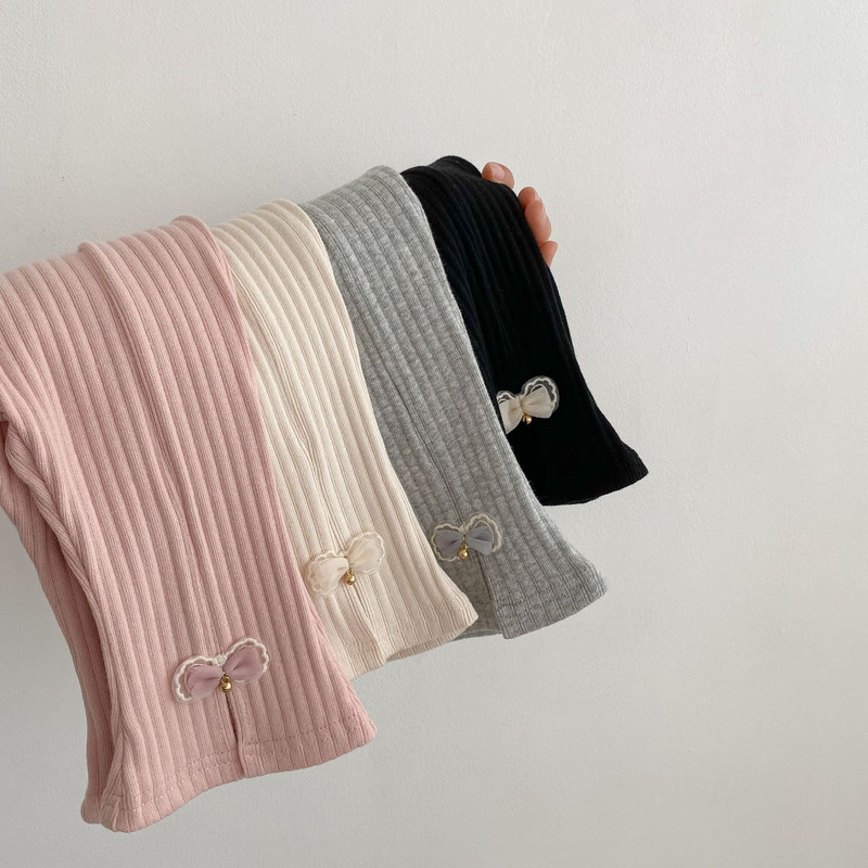 Есенни нови бебешки момичета Панталони с висока талия на риба Сладки панталони с кльощави панталони за бебета Чорапогащи за малко дете Ежедневни панталони Детски клинове