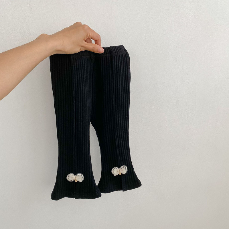 Есенни нови бебешки момичета Панталони с висока талия на риба Сладки панталони с кльощави панталони за бебета Чорапогащи за малко дете Ежедневни панталони Детски клинове