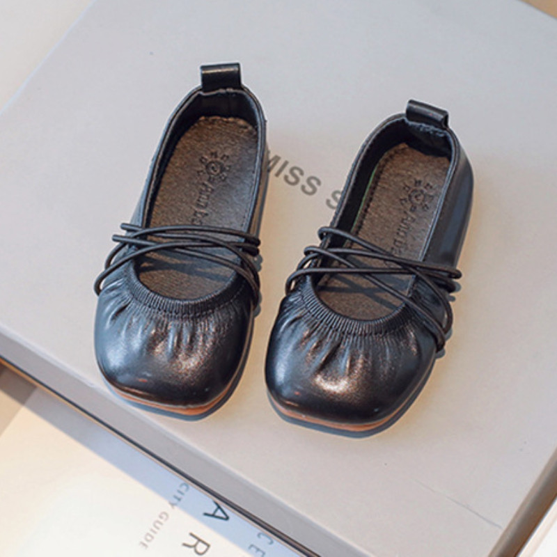 Бебешки обувки за момичета Модни едноцветни ежедневни обувки Mary Janes Меки равни обувки Детски кожени обувки Удобни мокасини с приплъзване за малко дете