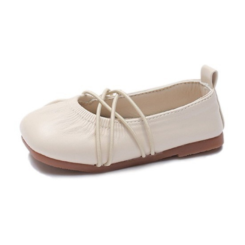 Бебешки обувки за момичета Модни едноцветни ежедневни обувки Mary Janes Меки равни обувки Детски кожени обувки Удобни мокасини с приплъзване за малко дете