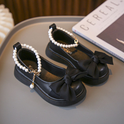 Lány hercegnős cipők Fashion Pearl PU bőr cipők tavaszi új gyerek elegáns lányok Performance cipők belső 15,5-22,1 cm