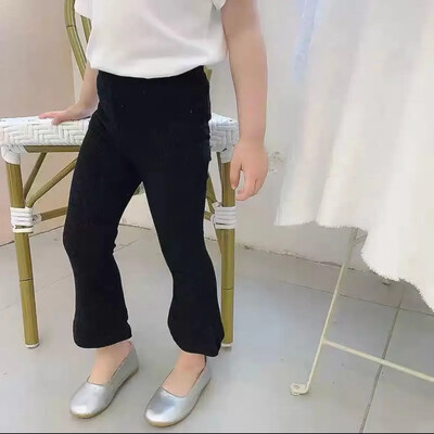 Gyermek nadrágok baba lányoknak tömör szürke fekete, teljesen megfelelő leggings gyerek nadrág tavaszi nyár csizma vágott nadrág gyerek ruhák
