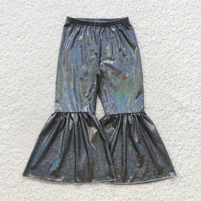 Nagykereskedelem Baba lányok zöld sellő holografikus spandex nadrágok gyerekeknek kisgyermekek csengő alsó nadrág csecsemő puha ruházat