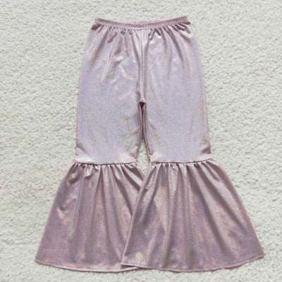 Nagykereskedelem Baba lányok zöld sellő holografikus spandex nadrágok gyerekeknek kisgyermekek csengő alsó nadrág csecsemő puha ruházat