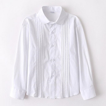 Ανοιξιάτικο φθινόπωρο μωρό νήπιο έφηβη λευκή μπλούζα μακρυμάνικη σχολική στολή βαμβακερό μπλουζάκι παιδικό μπλουζάκι 6 8 10 12 14 ετών
