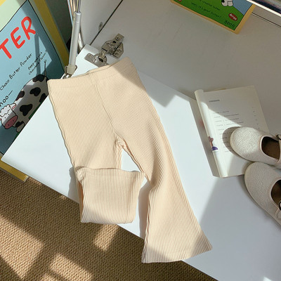 2-8T памучни панталони за момичета, елегантни есенни зимни дрехи за малко дете, есенни зимни дрехи, еластични детски клинове, детски панталони