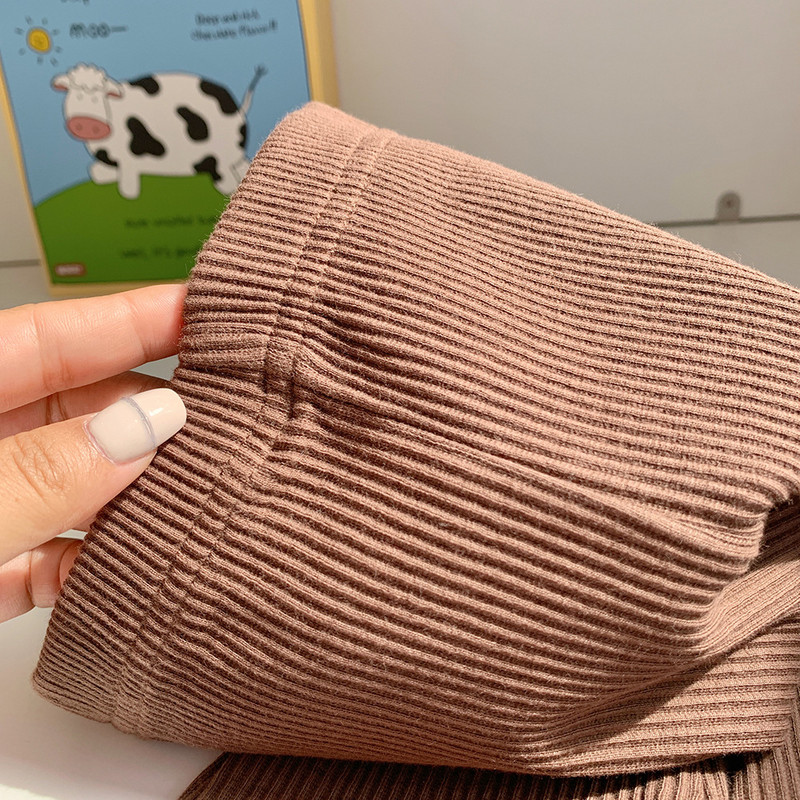 2-8T памучни панталони за момичета, елегантни есенни зимни дрехи за малко дете, есенни зимни дрехи, еластични детски клинове, детски панталони