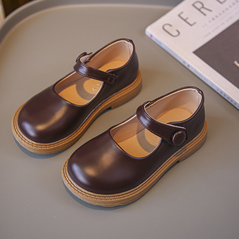 Нови кожени обувки за момичета на принцеса 2023 Пролетни детски цветя Обувки за танци в национален стил Детски обувки за момичета с равни обувки