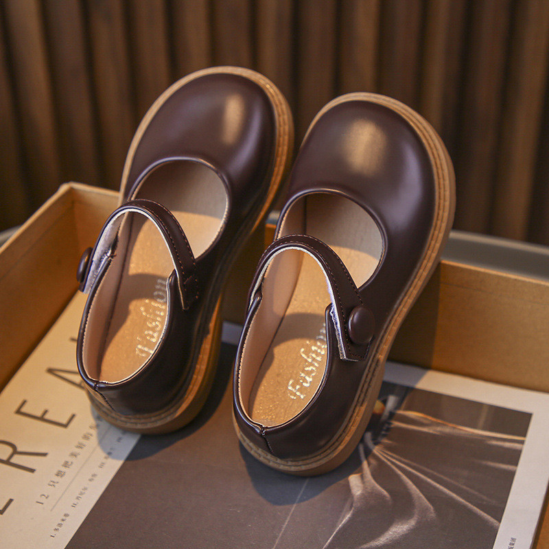 Нови кожени обувки за момичета на принцеса 2023 Пролетни детски цветя Обувки за танци в национален стил Детски обувки за момичета с равни обувки