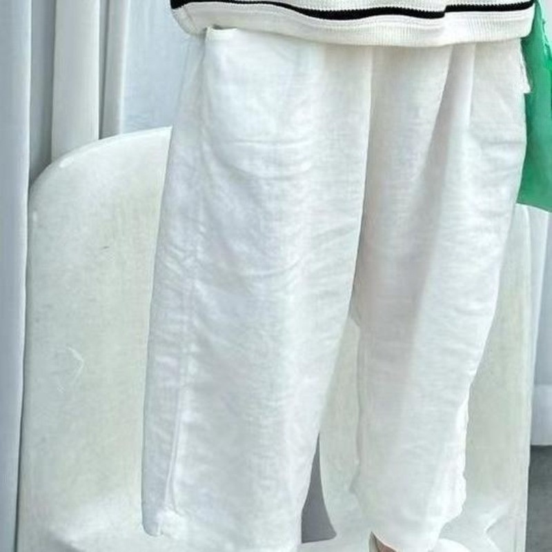 Бебе момче Панталон за момиче Памучни и ленени изрязани панталони Детски панталони Дълъг детски летен панталон Бебешки дрехи за бебета