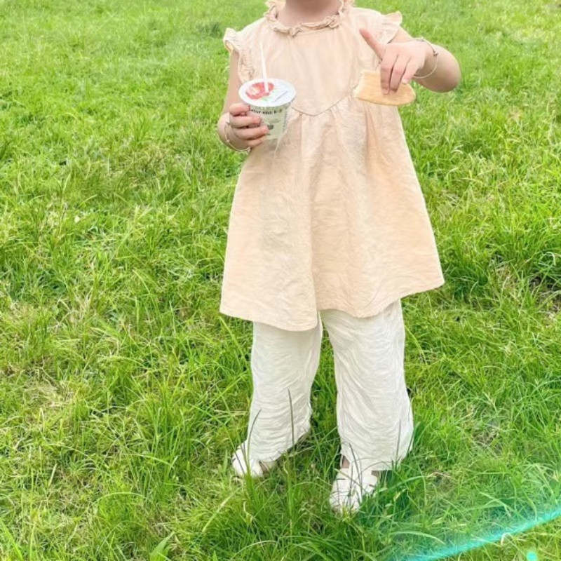 Бебе момче Панталон за момиче Памучни и ленени изрязани панталони Детски панталони Дълъг детски летен панталон Бебешки дрехи за бебета