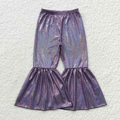 Nagyker Gyermek Gyerek Csecsemő Színes Csengő Alsó Nadrágok Tipegő Tavaszi Őszi Ruházat Kislány Holografikus Spandex nadrágok