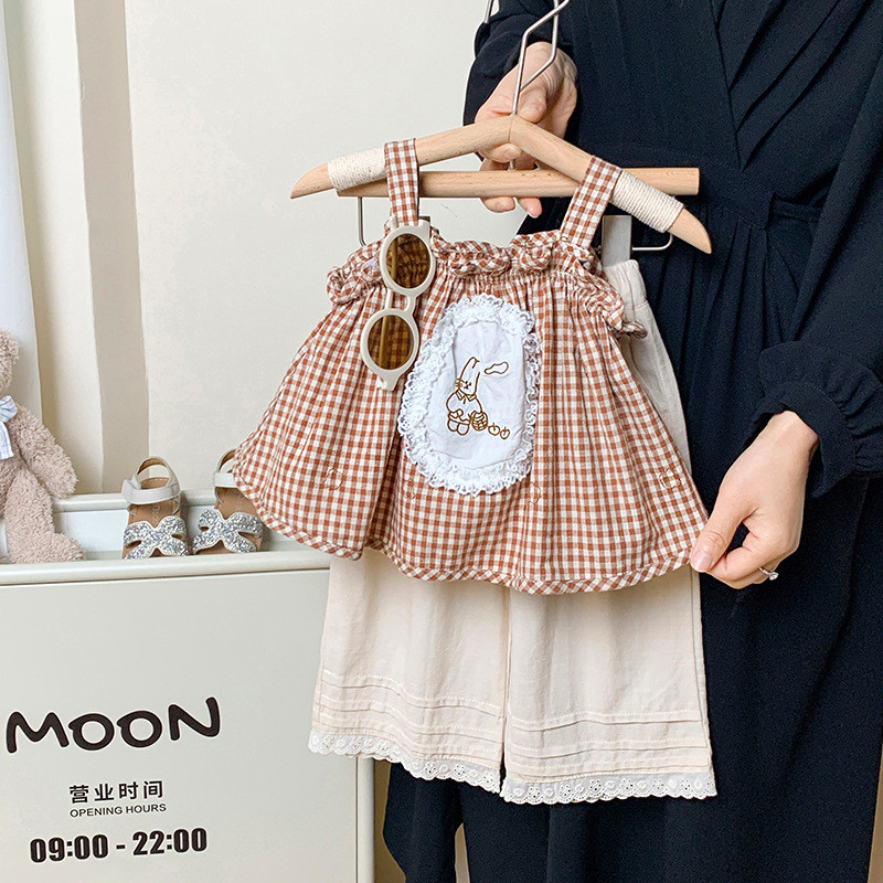 Прости широки панталони за момичета 2024 Лято Нови тънки детски дрехи Ежедневни панталони с широки крачоли Модни универсални панталони против комари