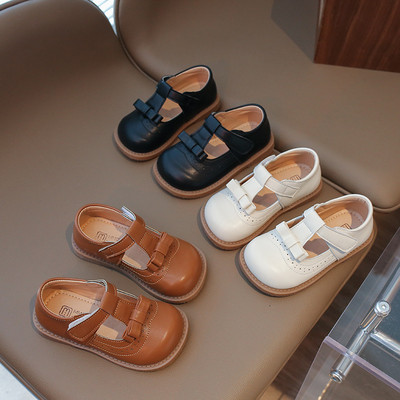 Primăvară Toamnă Pantofi din piele pentru fete Simplu Designer de marcă Prințesă Dulce Drăguț Moale Confortabil Copii Apartamente Pantofi copii H03062