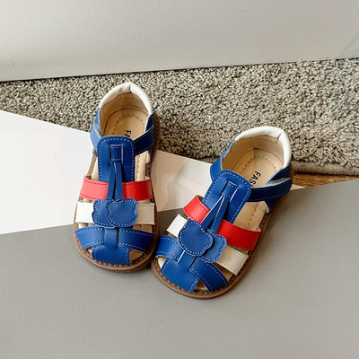Tipegő Gyerek Csúsztatók Kivájt huzat Orr Unisex Gyerek nyári Cipők Három szín Szabadidő Retro Aranyos Fiú Lány Szandál 21-30