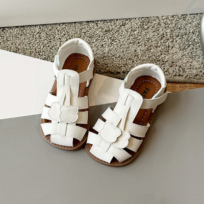 Tipegő Gyerek Csúsztatók Kivájt huzat Orr Unisex Gyerek nyári Cipők Három szín Szabadidő Retro Aranyos Fiú Lány Szandál 21-30
