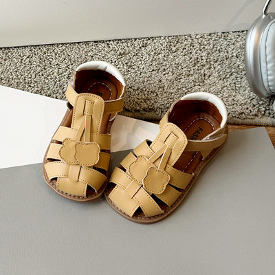 Tipegő Gyerek Csúsztatók Kivájt huzat Orr Unisex Gyerek nyári Cipők Három szín Szabadidő Retro Aranyos Fiú Lány Szandál 21-30