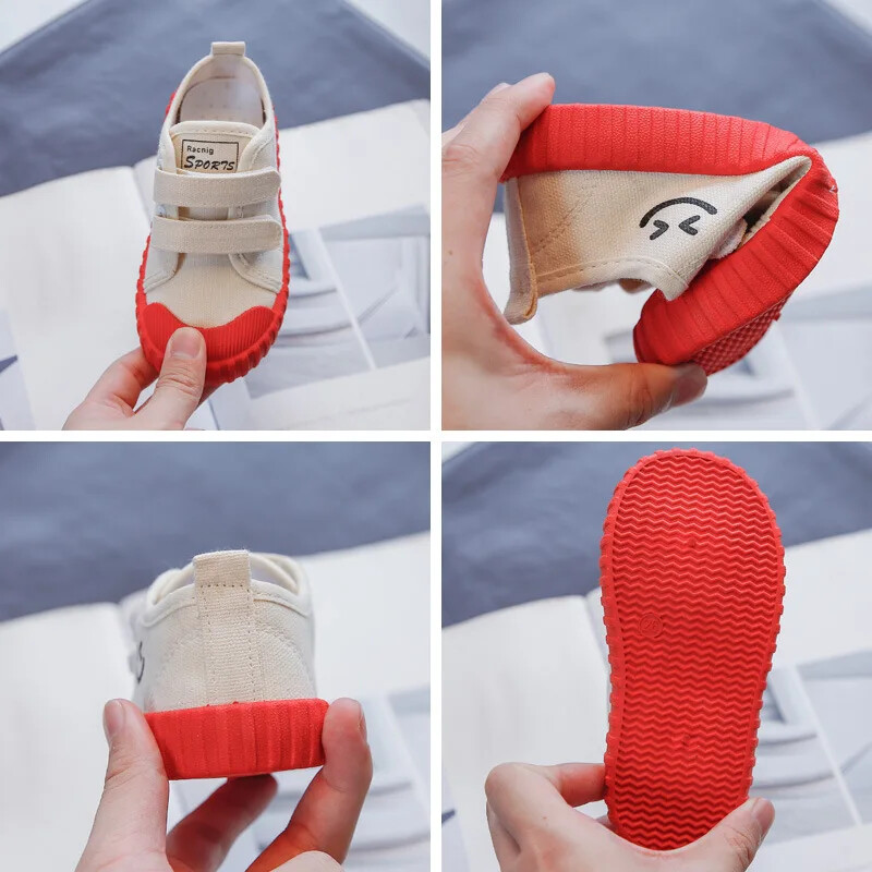 Детски обувки за момиче Есен 2024 г. Нови бебешки платнени обувки Момичета Ежедневни обувки с меко дъно Неплъзгащи се момчета Обувки за малки деца 1-9 години E06233