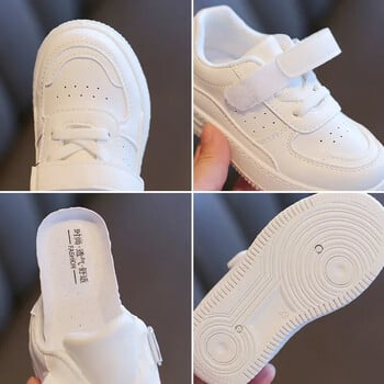 Tenis Sneakers Παιδικά Άνοιξη/Φθινόπωρο Νέα Αθλητικά Παπούτσια για αγόρια Κορίτσια Casual Παπούτσια Επιτραπέζια Δερμάτινα μαλακά σόλα Παιδικά μικρά λευκά παπούτσια