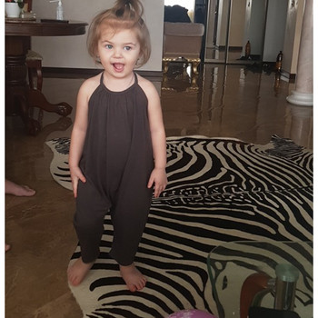 Καλοκαιρινή φόρμα για μικρά κορίτσια 2024 Παιδικά ενδύματα βρεφικά μασίφ βαμβακερά φορμάκια Παιδικά παντελόνια χαρέμι λουράκι πλάτη μονοκόμματη