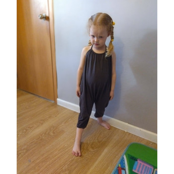 Καλοκαιρινή φόρμα για μικρά κορίτσια 2024 Παιδικά ενδύματα βρεφικά μασίφ βαμβακερά φορμάκια Παιδικά παντελόνια χαρέμι λουράκι πλάτη μονοκόμματη