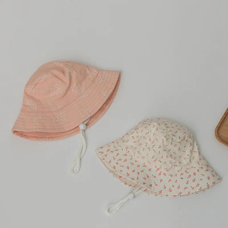 Прекрасна сладка шапка с кофа за бебе, момиче, лятна шапка за бебета, момчета, слънчева шапка Сладка звезда с широка периферия за бебета, малки деца, рибарска шапка с панама