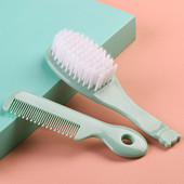 Baba hajkefe és fésű szett Gyermek hajkefe Puha nylon sörtéjű bölcsősapkák Hajkefe kisgyermekek csecsemőmasszázsához