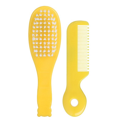 Baba hajkefe és fésű szett Gyermek hajkefe Puha nylon sörtéjű bölcsősapkák Hajkefe kisgyermekek csecsemőmasszázsához