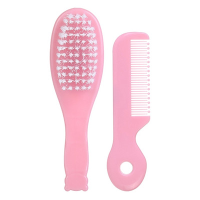 Baba hajkefe és fésű szett Gyermek hajkefe Puha nylon sörtéjű bölcsősapkák Hajkefe kisgyermekek csecsemőmasszázsához