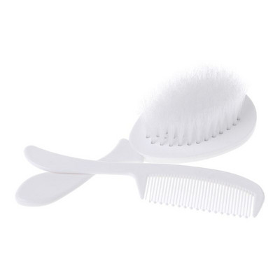 Baba hajkefe és fésű szett Gyermek hajkefe Puha nylon sörtéjű bölcsősapkák Hajkefe kisgyermekek csecsemőmasszázsához