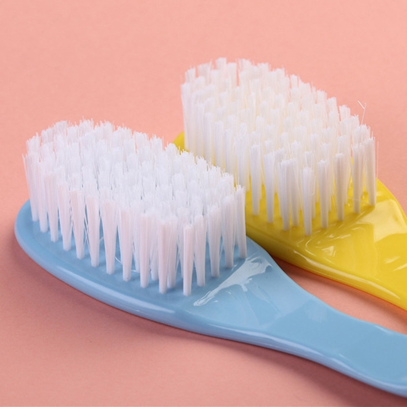 Бебешки комплект четка за коса и гребен Детска четка за коса Мек найлонов косъм Капачки за люлка Четка за коса за малки деца Масаж на бебета