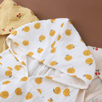 Мека памучна бебешка кърпа с качулка Хавлиена кърпа за момчета Момичета Халат за баня Спално облекло Детско облекло Флорално/едноцветно пончо за бебета