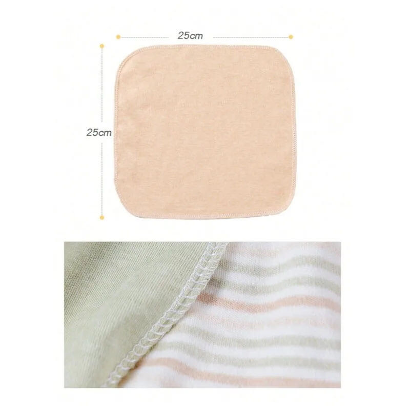 1 комплект от 5 бебешки неразпечатани органични цветни памучни малки квадратни кърпи бебешко лице за избърсване на носа за изтриване на носна кърпичка бебешка памучна кърпа за лигавене