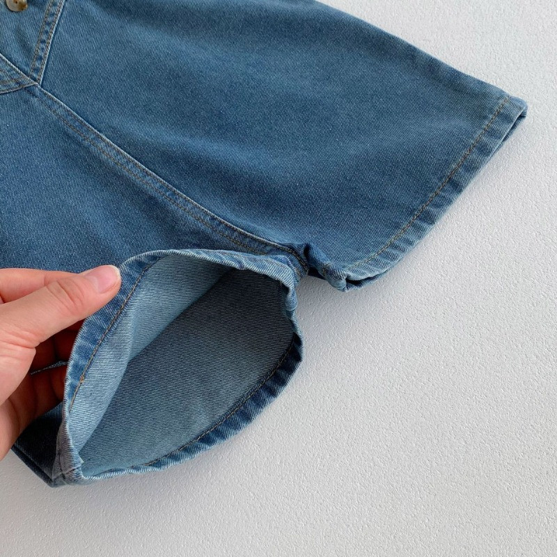 Летни детски гащеризони за бебета, момчета, дънкови гащеризони, детски дънки, къси гащеризони, гащеризони за малки деца, бебешки момичета, свободен костюм за игра, дрехи, панталони