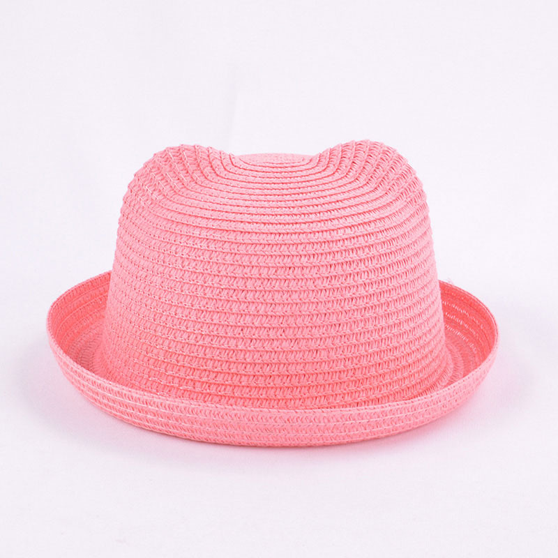 Мода, прекрасни момичета, момчета, сламени шапки, шапка, лятна детска шапка с кофа за слънце, сладко ухо, плътна дискета, плажна шапка за деца